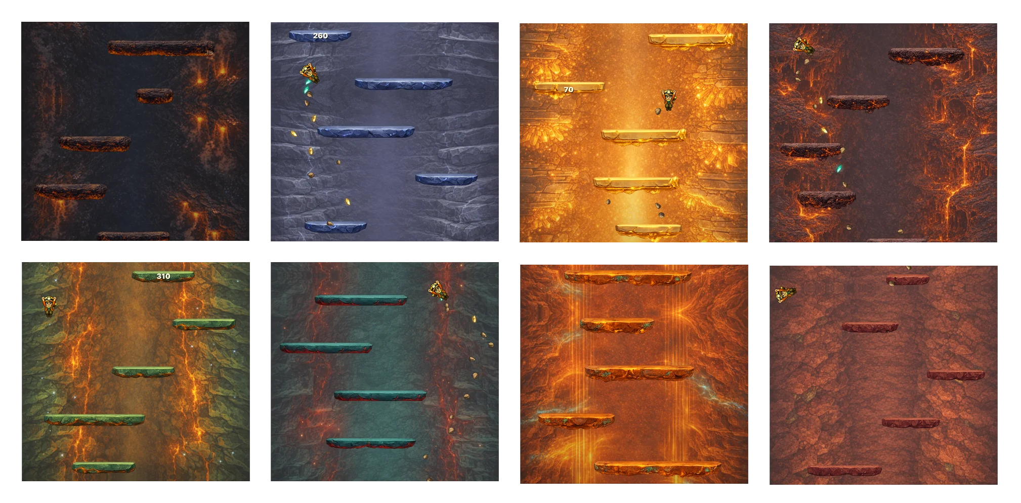 All thirteen zones, from Inner Core to Death Zone, generated by the OpenAI art pipeline